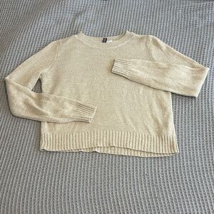 H&M Women's Beige Crew Neck Sweater